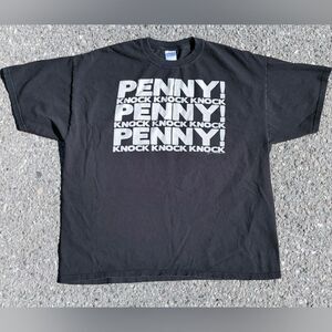 Vtg 2010 The Big Bang Theory TV Show M&O Knits T-Shirt Size (XL)